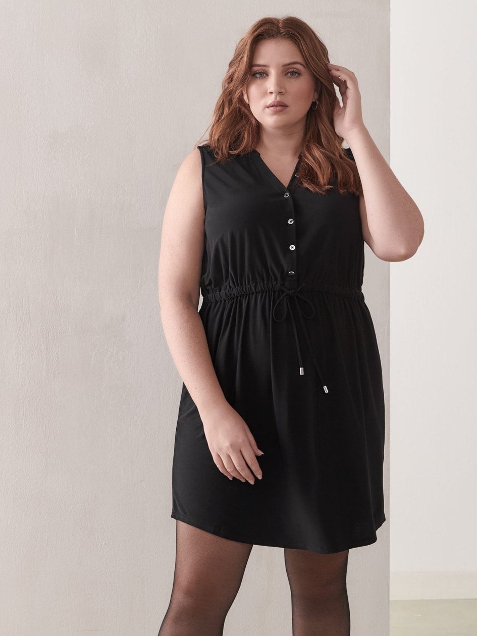 Sleeveless Shirt Dress - Addition Elle | Penningtons