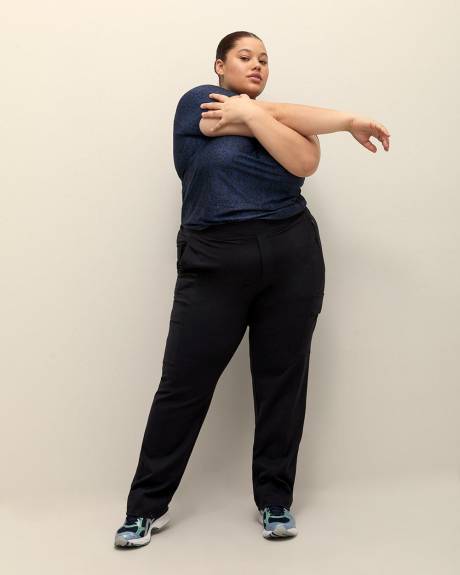 Pantalon cargo urbain noir à jambe droite - Active Zone