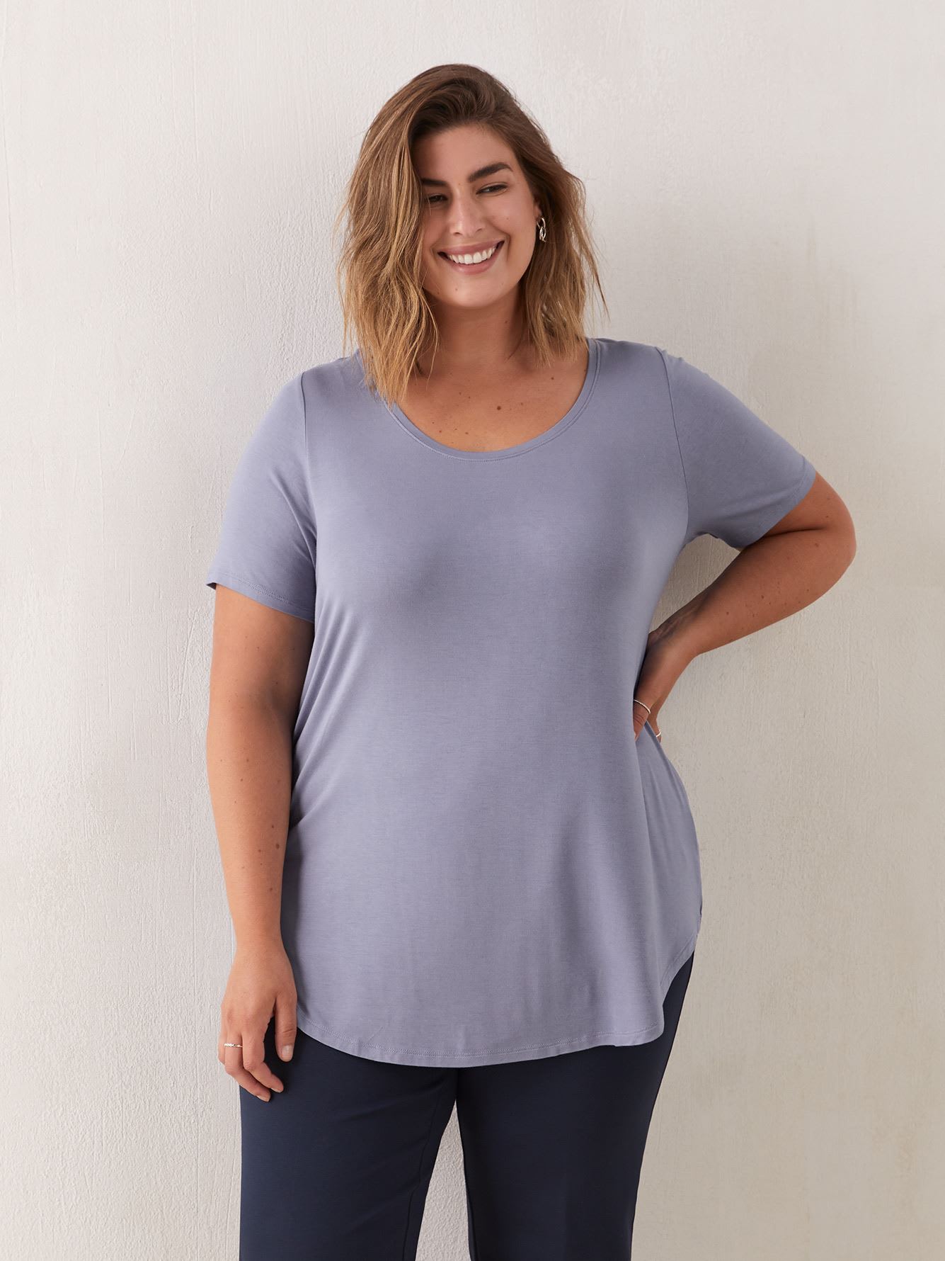 Modern Fit Scoop Neck T-Shirt - In Every Story | Penningtons