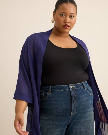 Kimono ouvert avec manches 3/4