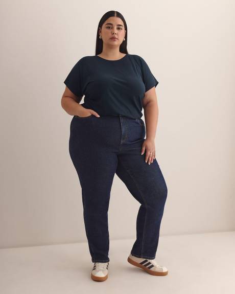 Modern-Fit Extended-Sleeve Ribbed Tee - PENN. Essentials