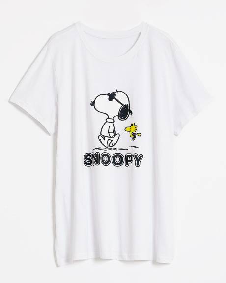 Cotton Blend T-Shirt with Snoopy Print - PENN. Essentials