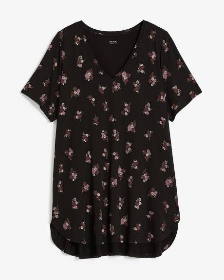 Printed Modern-Fit V-Neck Tunic - PENN. Essentials