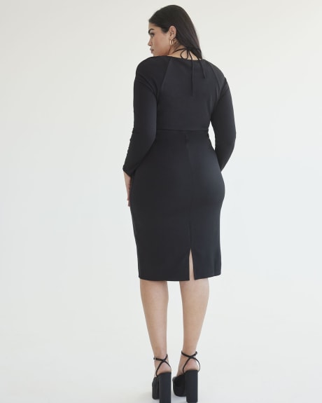 Black Bodycon Knit Dress - Addition Elle