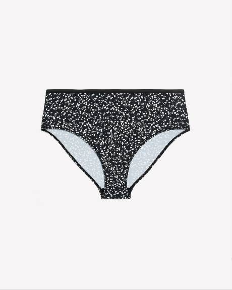 High-Cut Heart-Print Brief with Shiny Elastic - ti Voglio