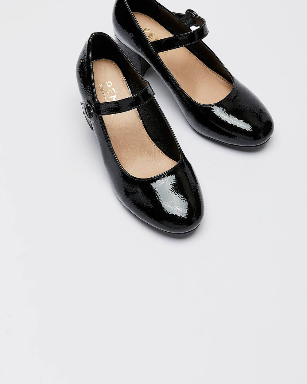Extra Wide Width, Black Mary Jane Block Heel Shoes | Penningtons