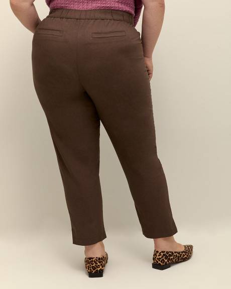 Linen Blend Tapered-Leg Pant