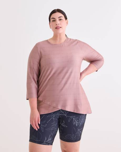 T-shirt asymétrique avec manches trois-quarts - Active Zone