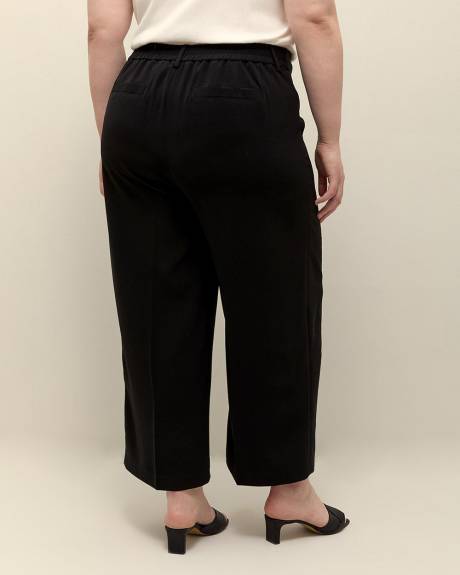 Wide-Leg Cropped City Pant