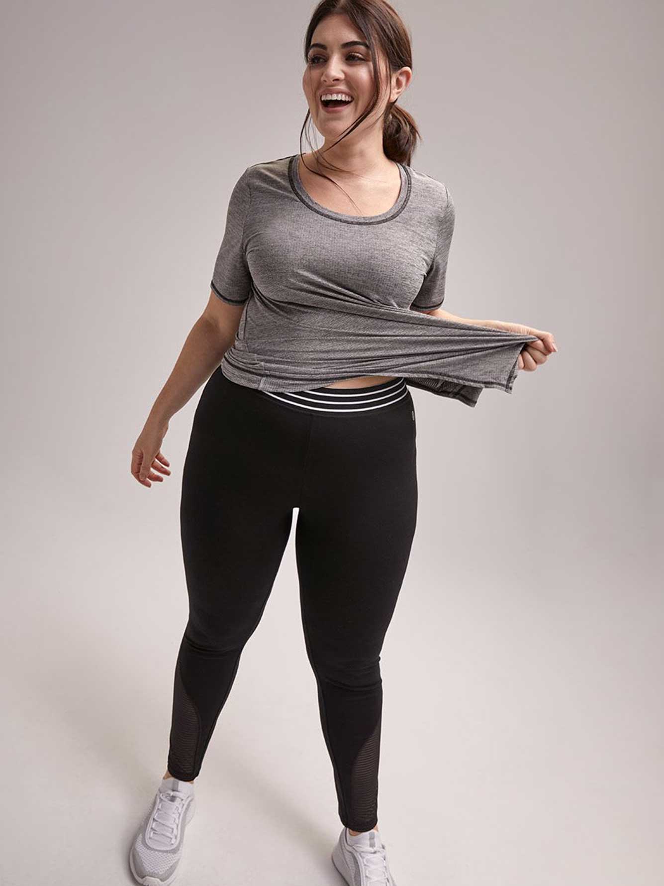 Plus Size Legging With Exposed Waistband ActiveZone Penningtons Plus Size Legging With Exposed Waistband ActiveZone Penningtons