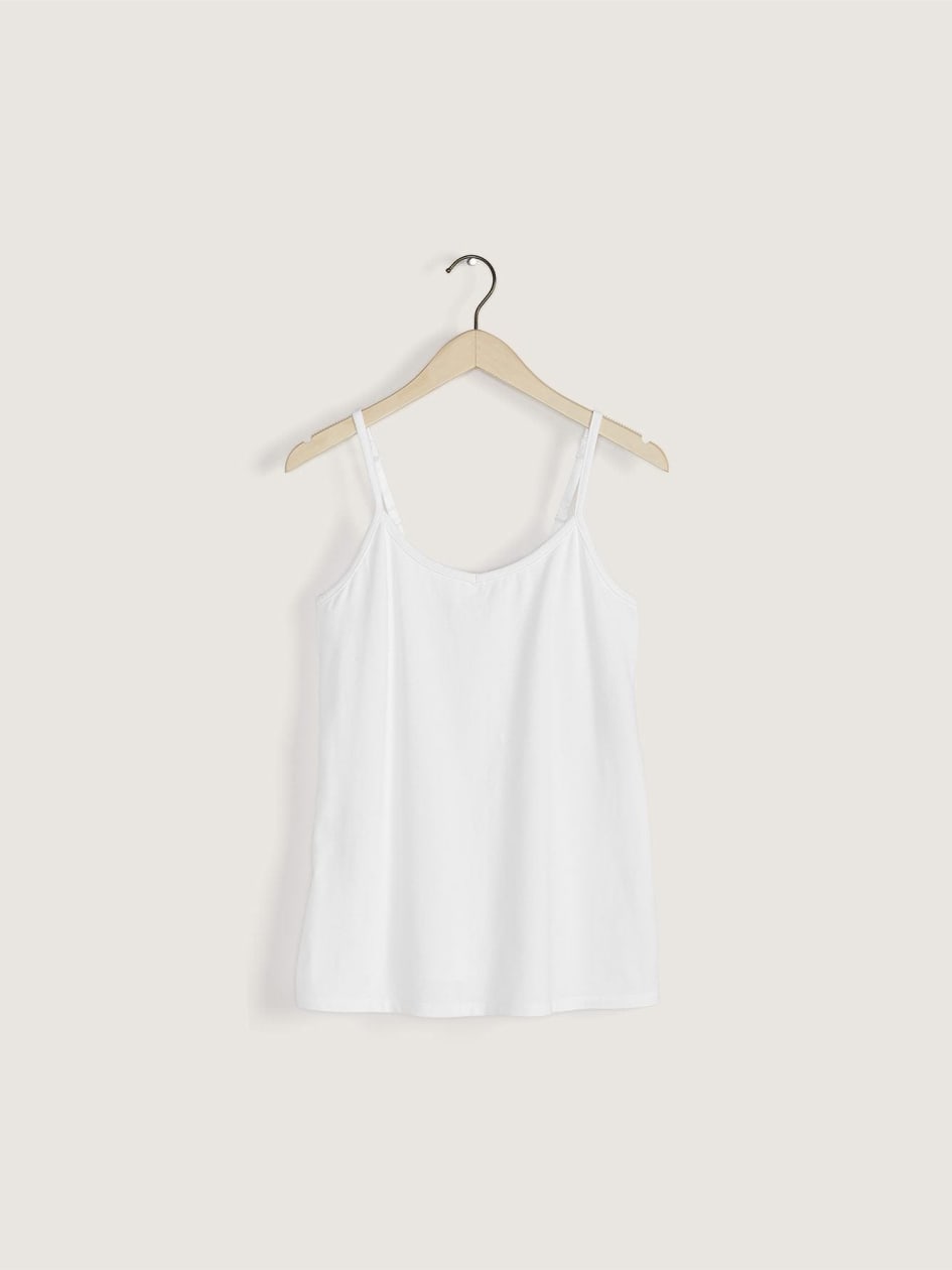 Cotton Fitted Cami with Adjustable Straps