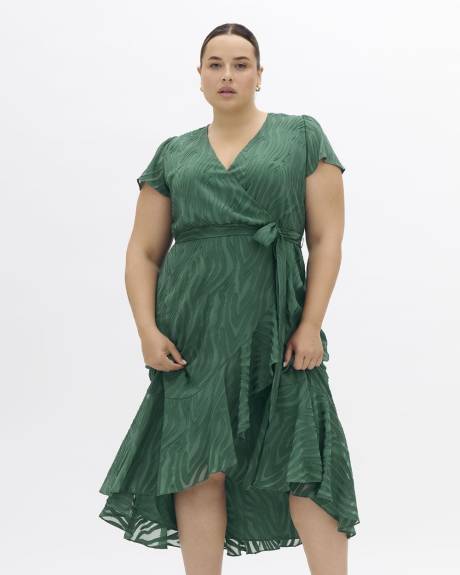 Woven Wrap Sangria Dress - Additon Elle
