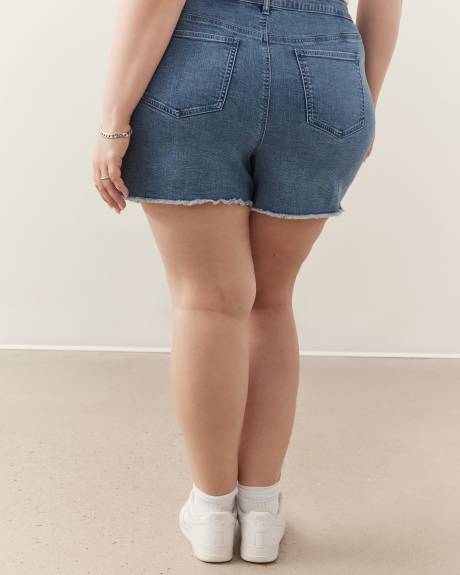 Responsible, Embroidered Denim Shorts, Medium Wash - d/C JEANS