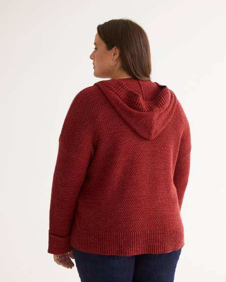 Open Hooded Sweater Cardigan