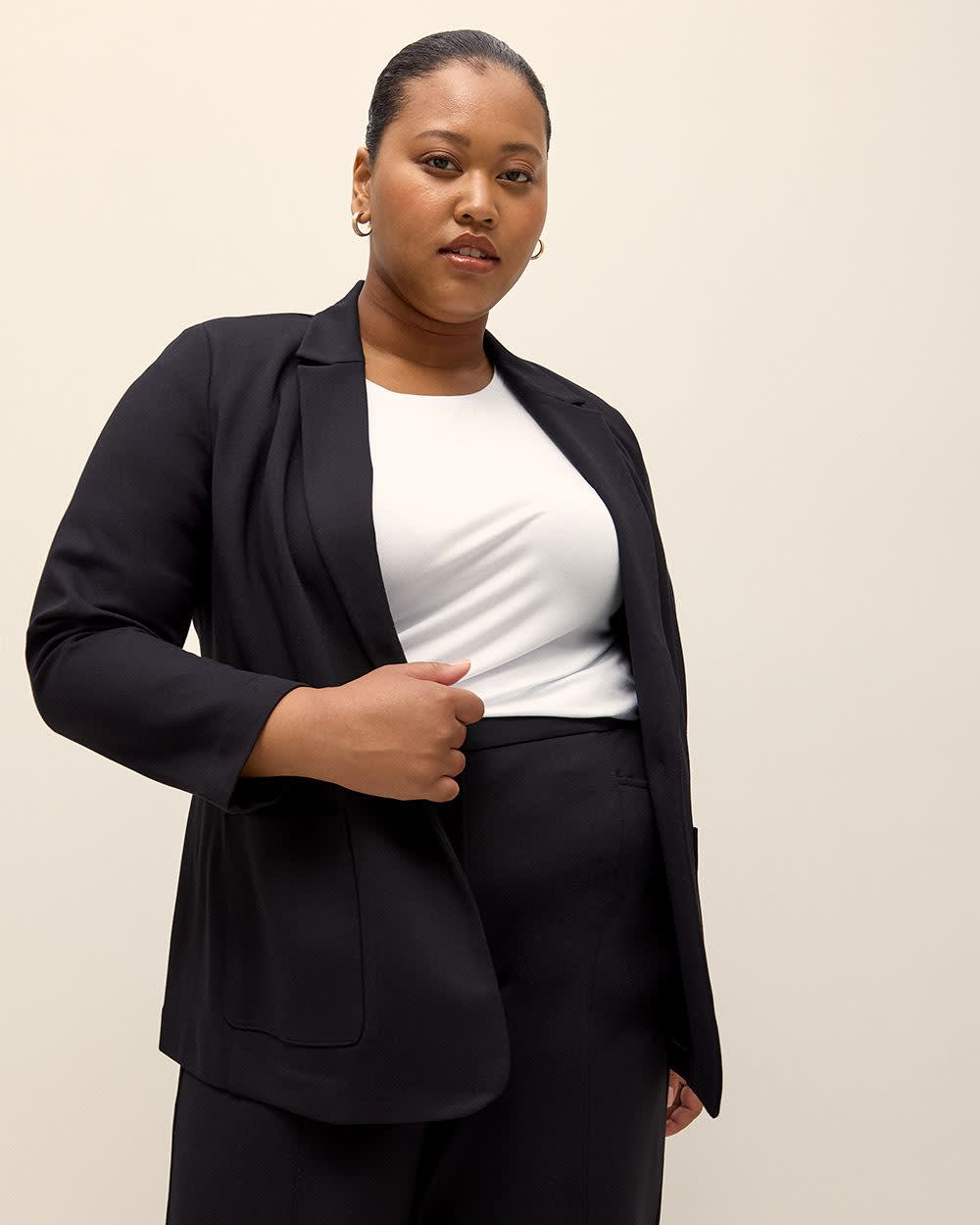 Black ponte jacket on sale