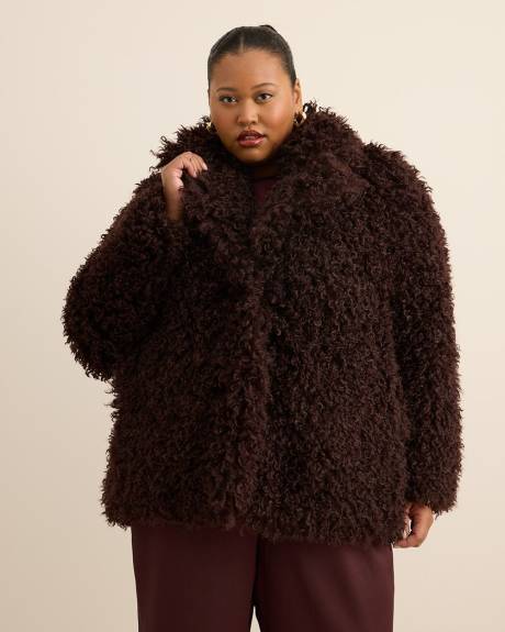 Dark Faux-Fur Coat