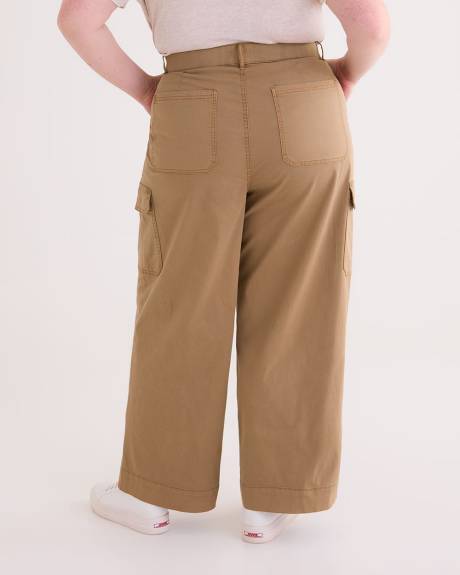 Cotton Wide-Leg Cargo Pant