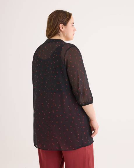 Cardigan kimono à motifs avec manches papillons