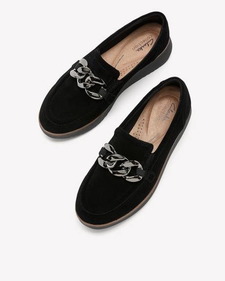Wide Width, Black Zylah May Loafer with Buckle - Clarks