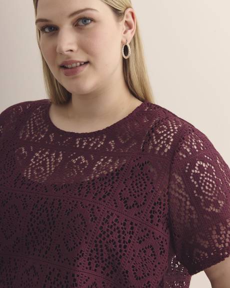 Crochet Short-Sleeve T-Shirt