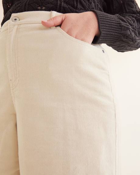 Responsible, Curvy-Fit High-Rise Wide-Leg Corduroy Pant