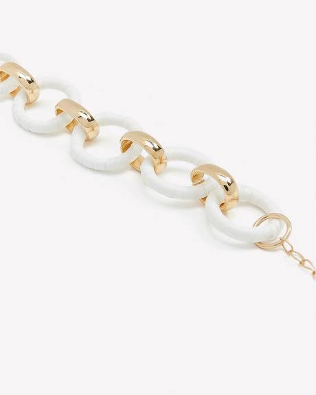 Bracelet avec anneaux en corde
