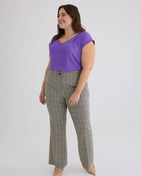 Plaid Flare Leg Pant