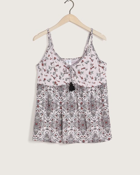 Camisole en tricot Jersey, imprimé boho, tissu responsable – Déesse Collection