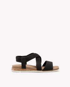 Wide Width, Flat Desert Kiss Crisscross Strappy Sandal - Skechers