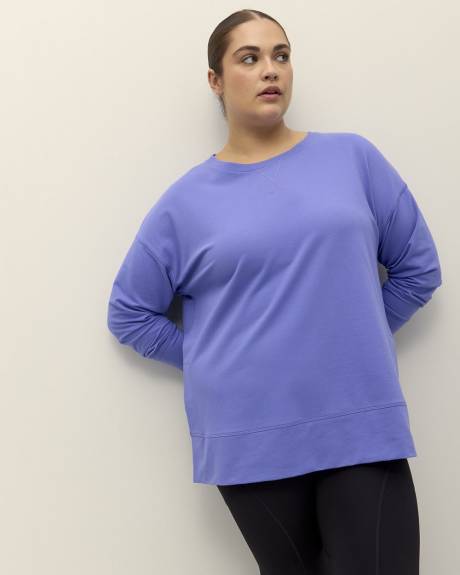 French Terry Crewneck Tunic Top - Active Zone