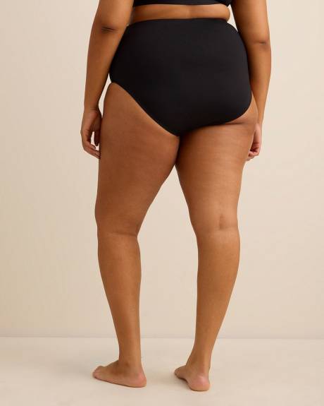 Culotte de maillot taille haute noire