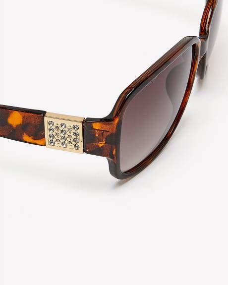 Black Sunglasses with Rhinestones
