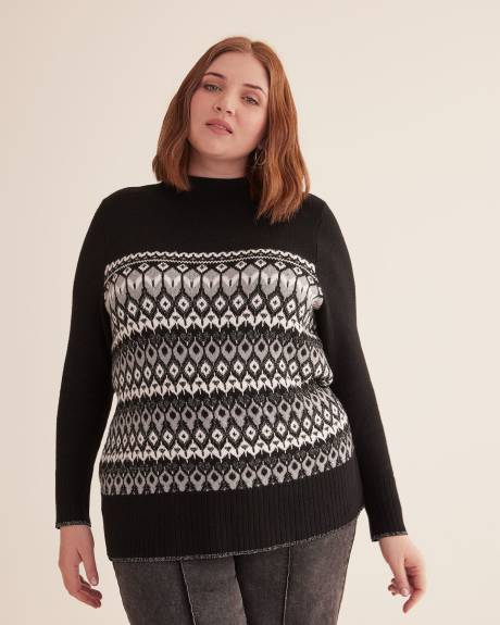 Fair Isle Jacquard Knit Sweater with Lurex Penningtons