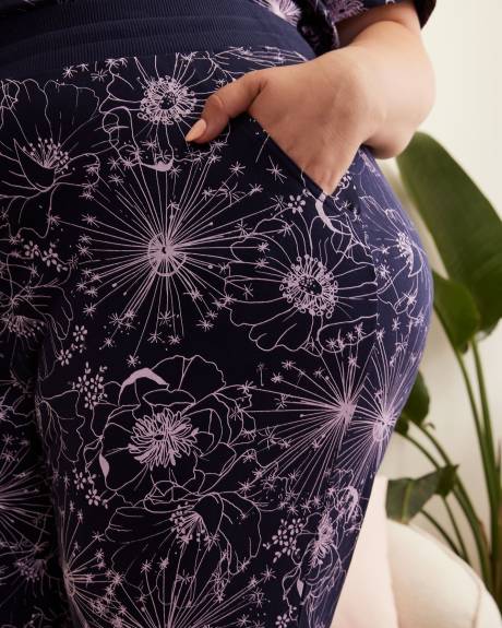 Pantalon de jogging capri fleuri - ti Voglio