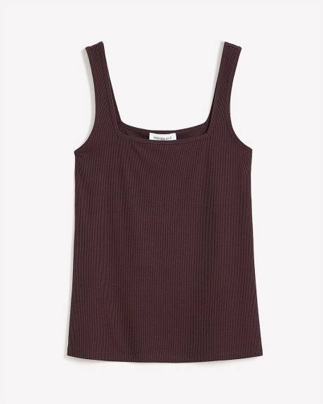 Square-Neck Ribbed Knit Tank Top - Addition Elle - PENN. Essentials
