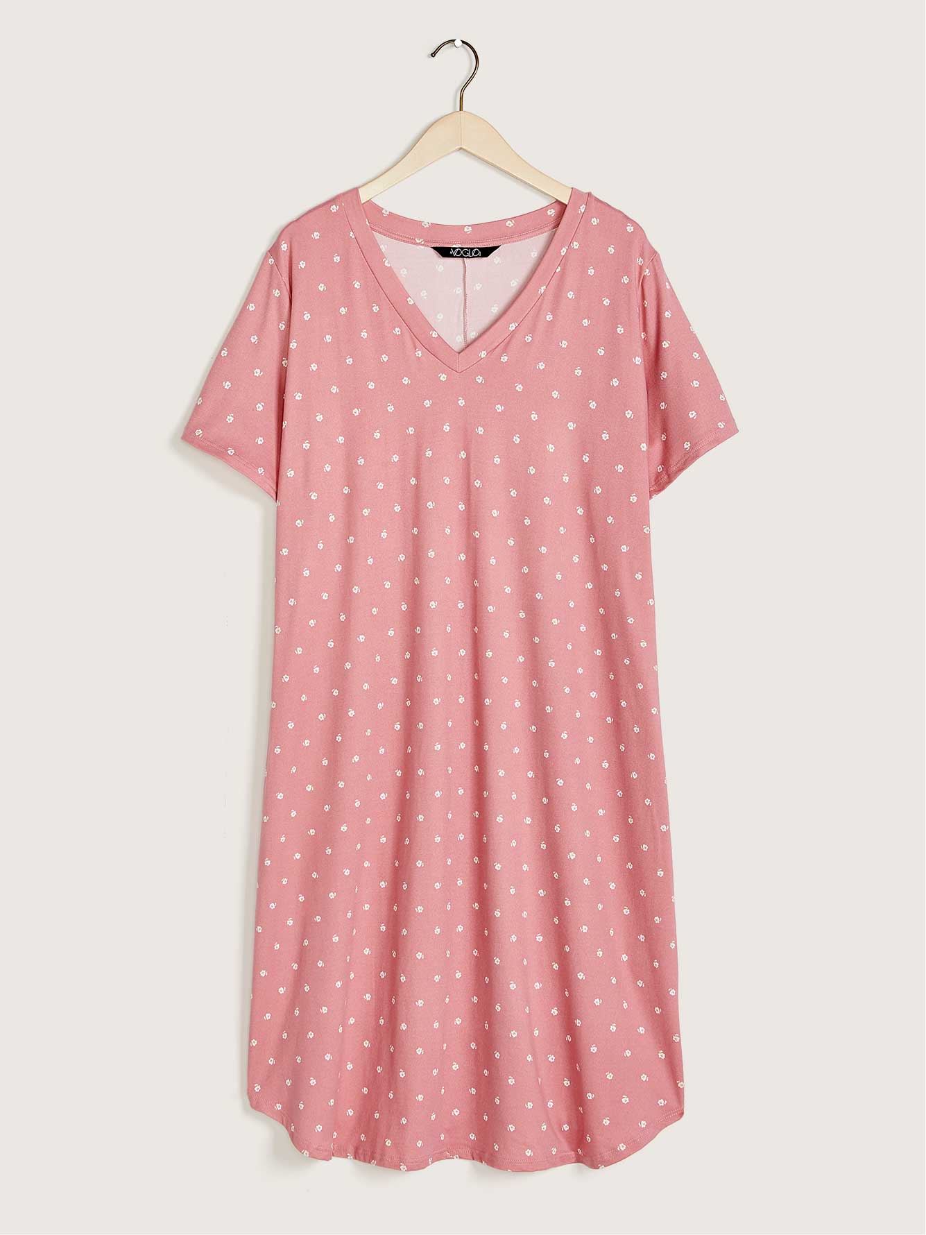 Ultra-Soft Sleepshirt With Flower Print - tiVOGLIO