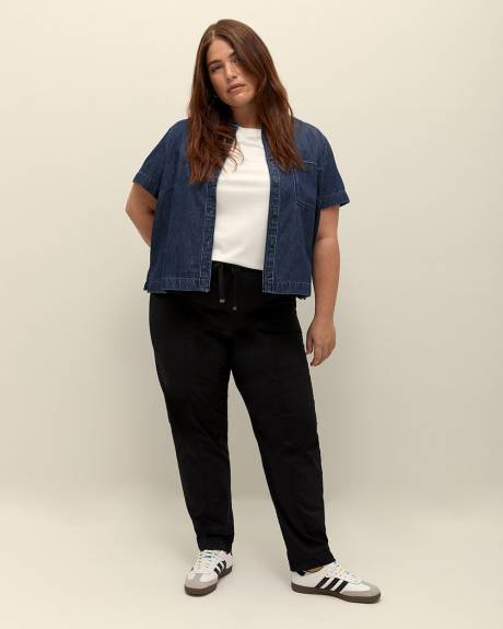 Pantalon à jambe fuselée en coton