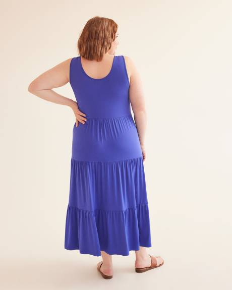 Responsible, Sleeveless Tiered Maxi Dress