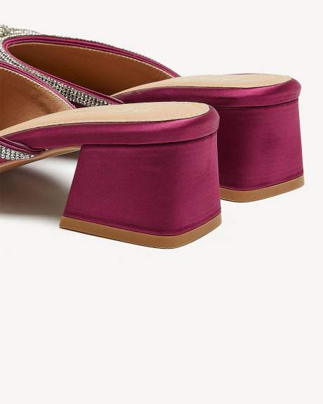 Extra Wide Width, Pointy Faux-Satin Shoes