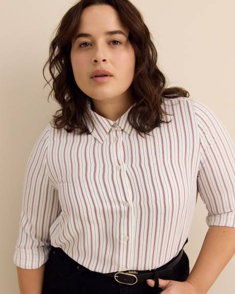 Striped Buttoned Down Tunic