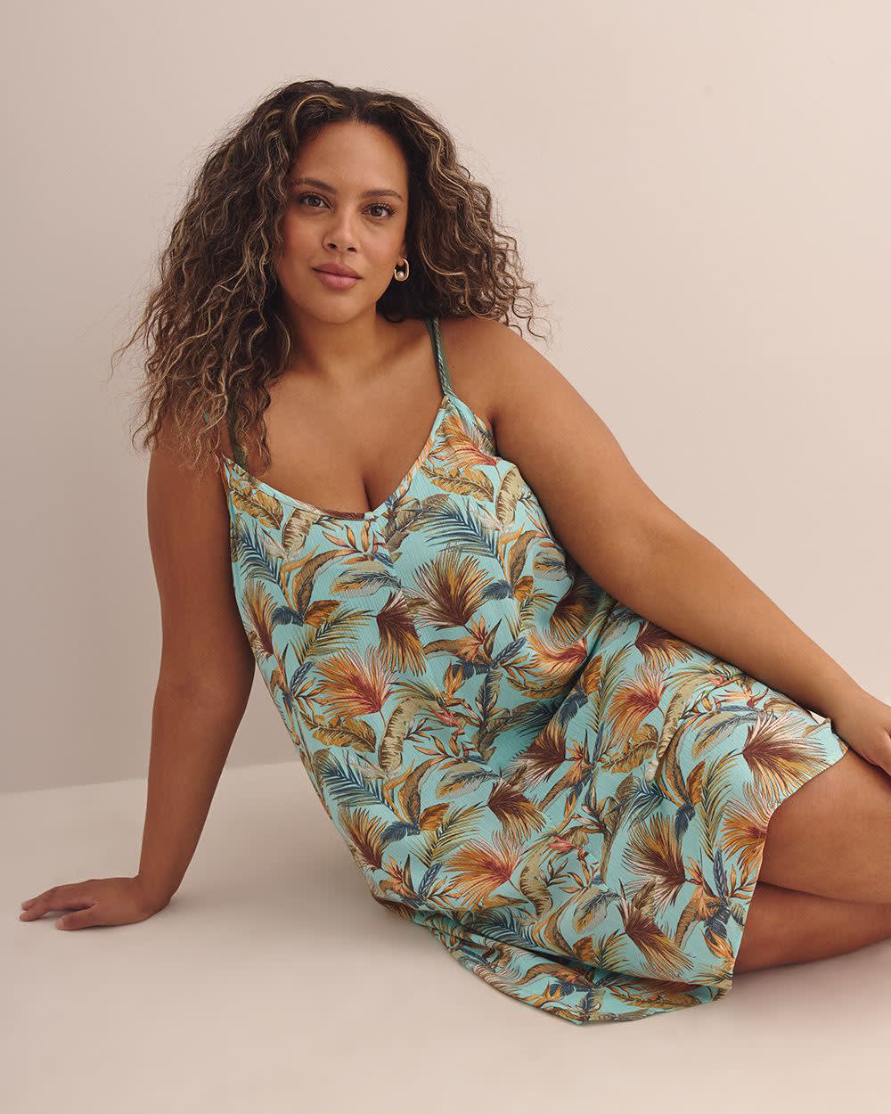 Tropical-Print Nicole Cover-Up Dress - Body Glove