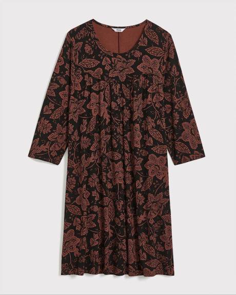Responsible, Floral Knit Swing Dress
