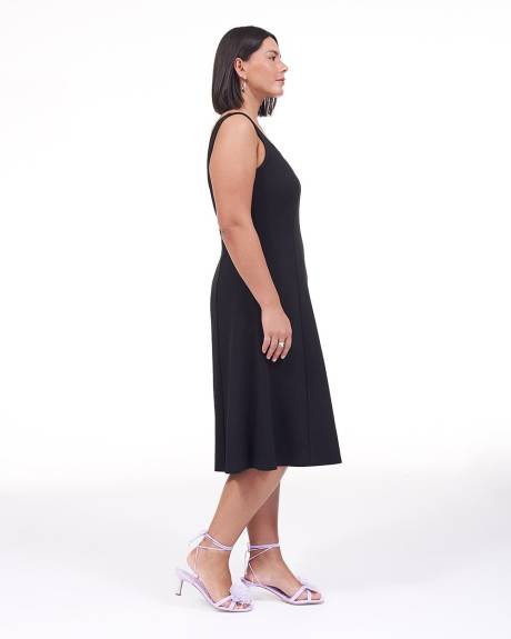 Sleeveless Fit and Flare Midi Dress - Addition Elle