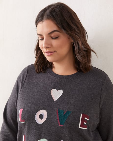 Printed Long-Sleeve French Terry Sweatshirt - In Every Story