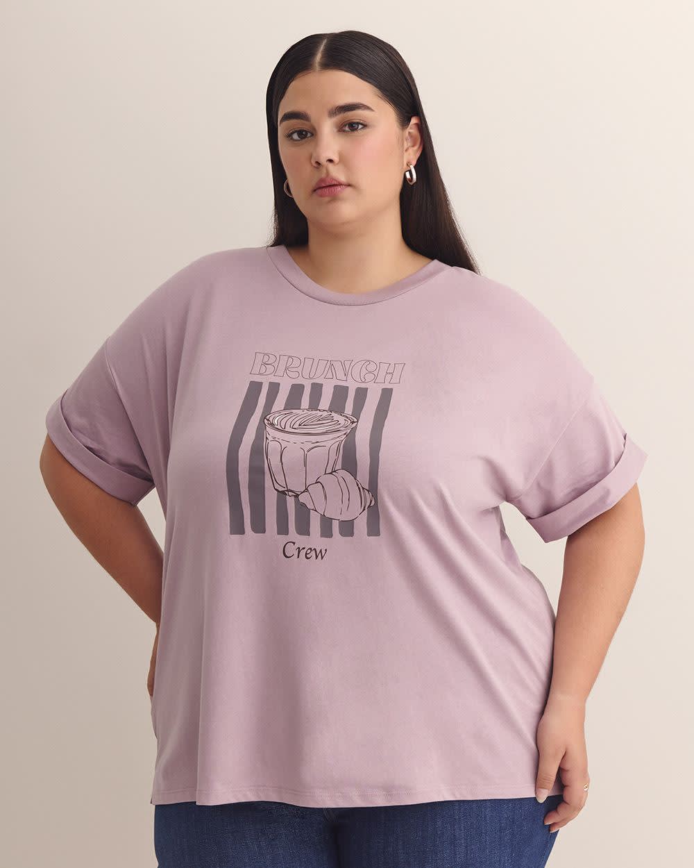 T-shirt col rond, coupe carrée - Essentiels PENN.