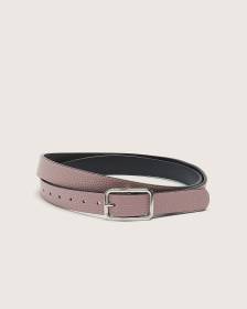 Reversible Faux Leather Denim Belt