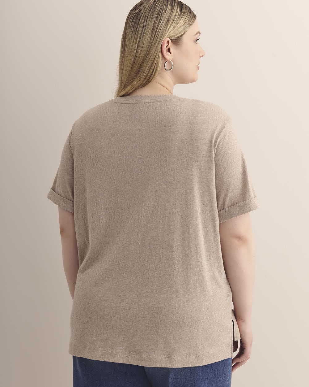 Responsible, Boyfriend-Fit V-Neck Tee - PENN. Essentials Responsible, Boyfriend-Fit V-Neck Tee - PENN. Essentials