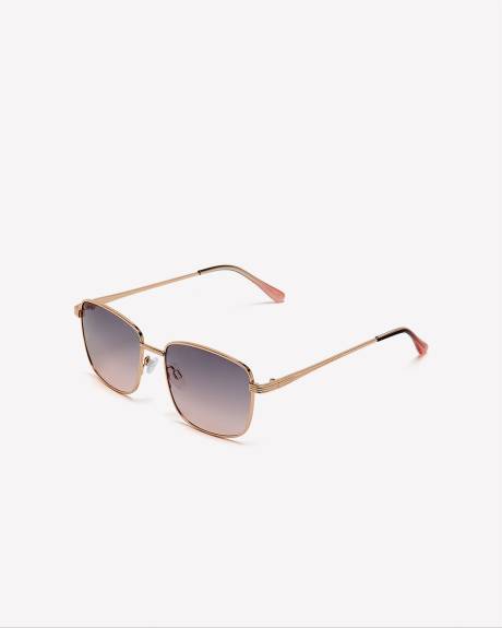 Lunettes de soleil carrées avec monture en métal