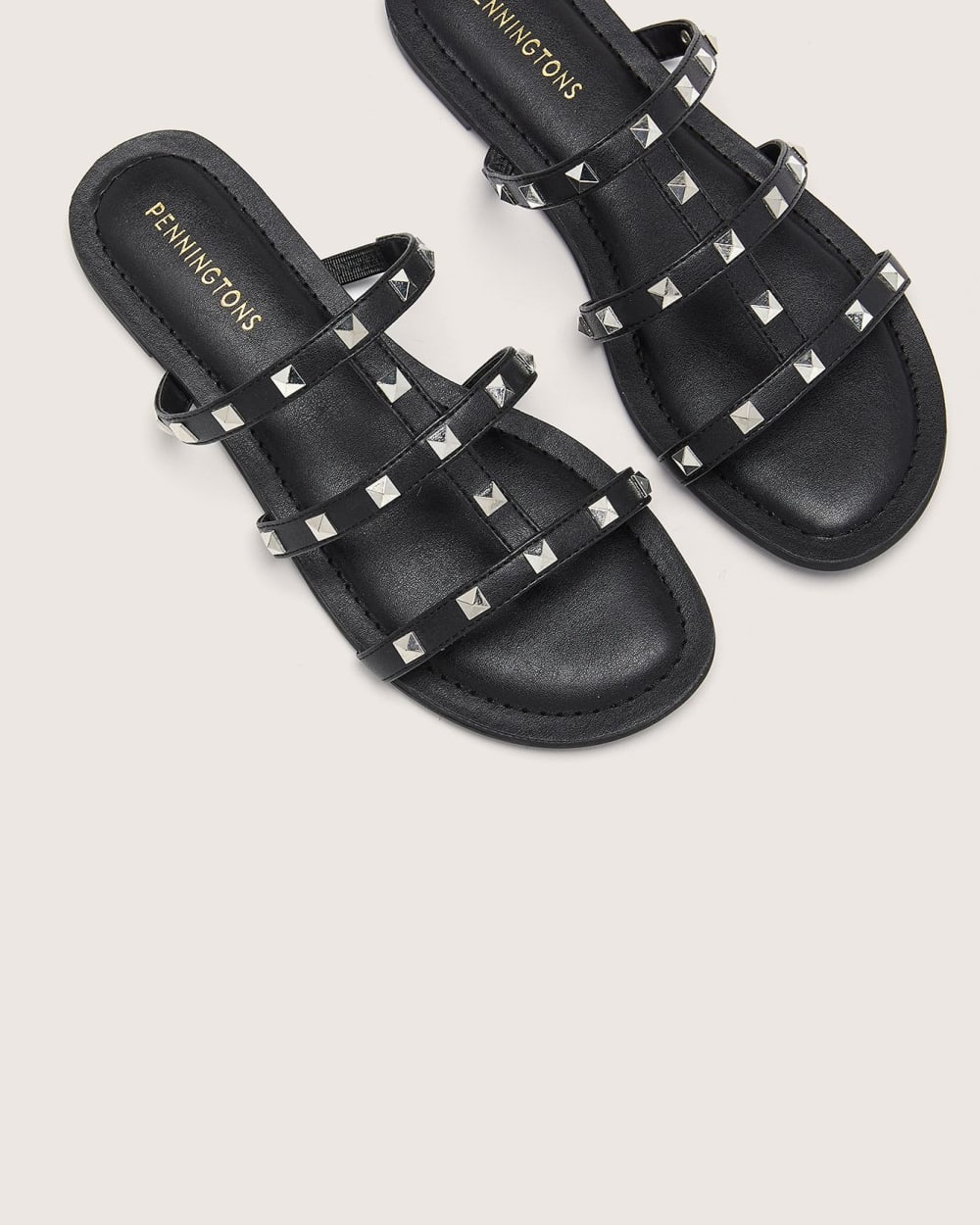 Extra Wide Width, Cage Studded Sandals
