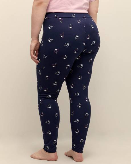 Legging pyjama bleu marine de Snoopy - Disney